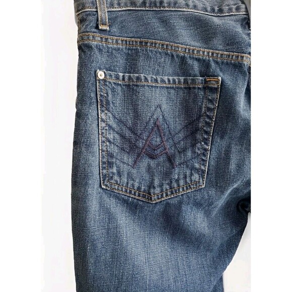 Seven7 Jeans Women 18 Blue Bootcut Crop Raw Hem 100% Cotton Y2k - Picture 4 of 8